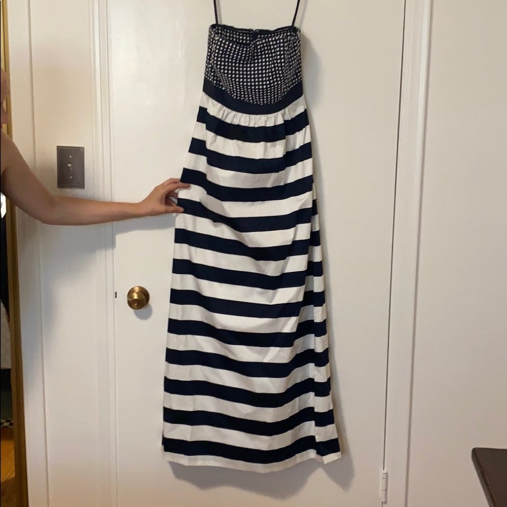 Vineyard Vines jacquard polka dot maxi dress